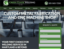 Tablet Screenshot of greengladewelding.com